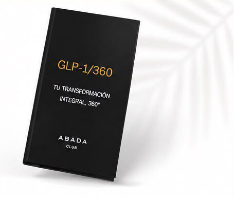 Book titled *GLP-1/360* on holistic transformation, on a light-colored background.